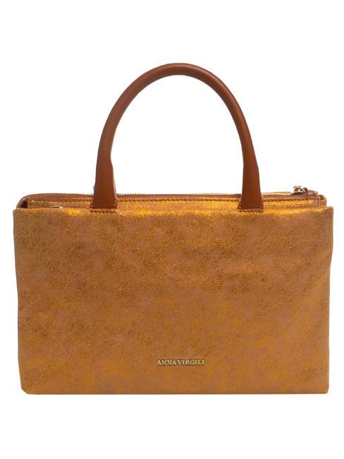 BORSA DONNA ANNA VIRGILI stripes borsa a mano pelle ORANGE ND