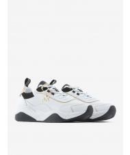 ARMANI EXCHANGE Sneaker running in pelle Sneakers opt.wht+black+gold - Scarpe Donna - 1