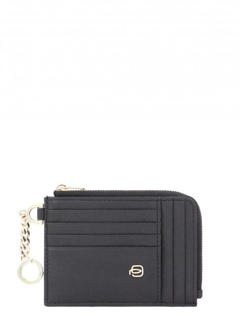 PIQUADRO CIRCLE Portacard / Portachiavi in pelle Nero - Portafogli Uomo