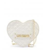 LOVE MOSCHINO Borsa a cuore con tracolla catena  bianco - Borse Donna - 1