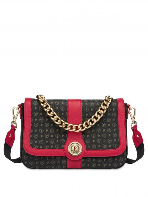 POLLINI HERITAGE CLASSIC Borsa a tracolla nero lacca - Borse Donna
