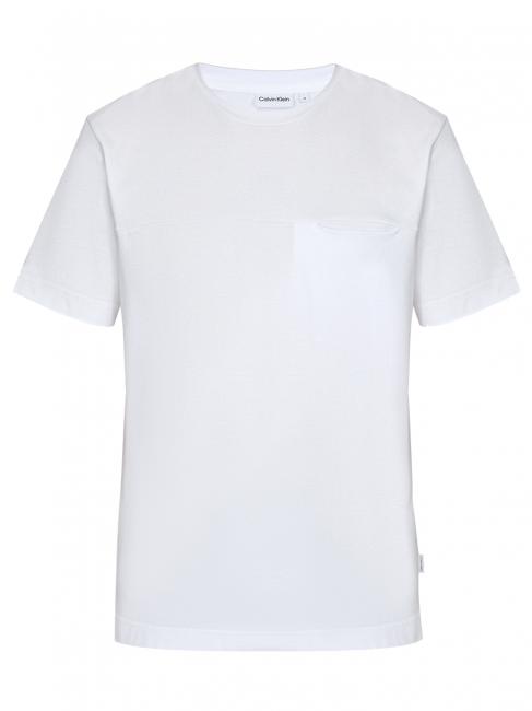 CALVIN KLEIN CUTLINE POCKET COMFORT T-shirt in cotone Bright White - T-shirt Uomo