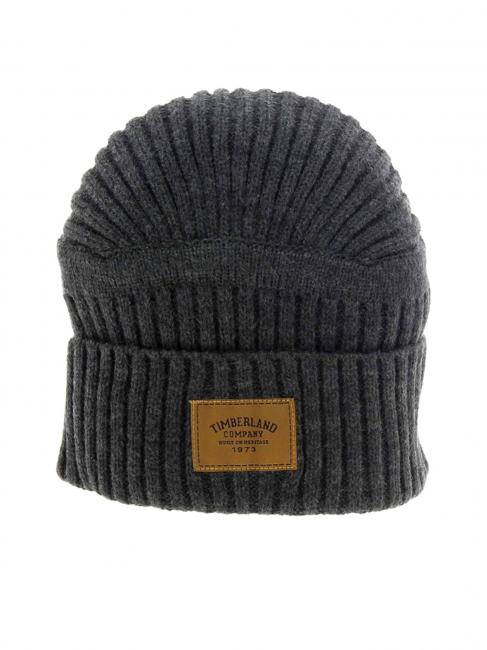 TIMBERLAND RIBBED Cappello con risvolto charcoal heather - Cappelli