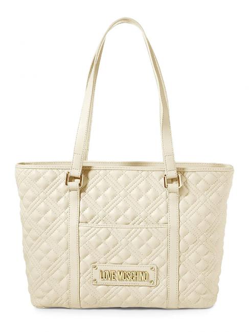 LOVE MOSCHINO QUILTED Shopping bag avorio - Borse Donna