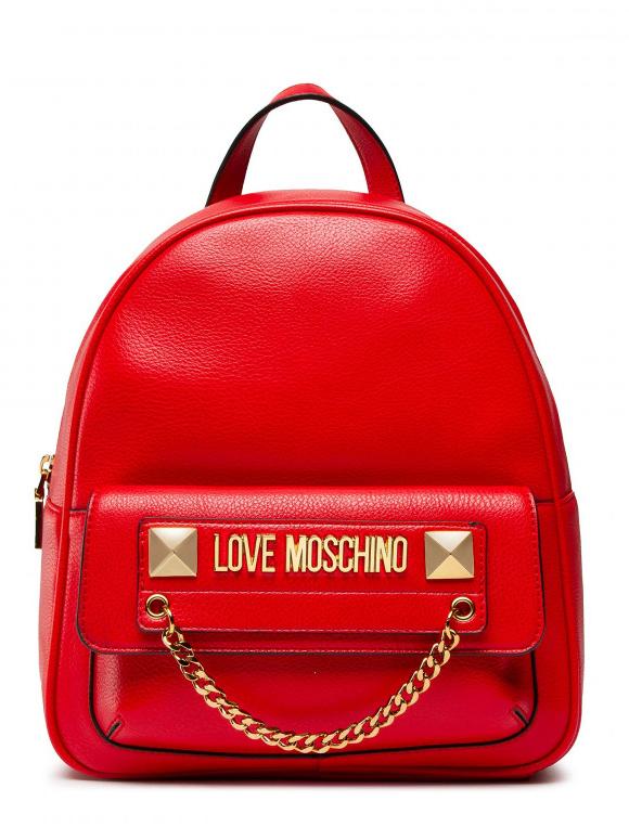 Love Moschino Zaino Tondo Con Zip Rosso Acquista A Prezzi Outlet!