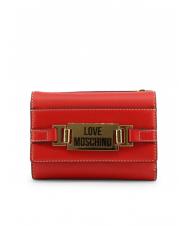 LOVE MOSCHINO Portafoglio medio logo  rosso - Portafogli Donna - 1