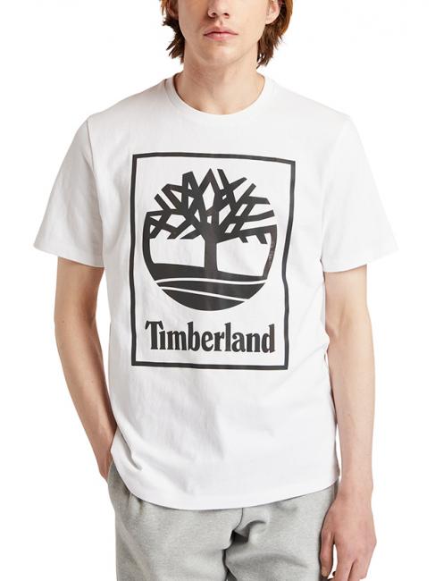 TIMBERLAND GRAPHIC TREE-LOGO T-shirt in cotone, regular fit white - T-shirt Uomo