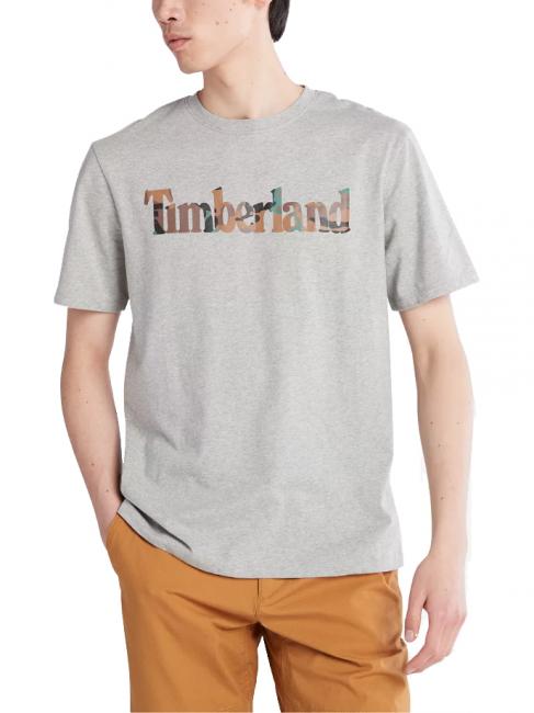 TIMBERLAND CAMO LINEAR T-shirt in cotone medium grey heather - T-shirt Uomo