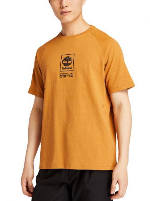 TIMBERLAND HW STACK T-shirt in cotone wheat boot - T-shirt Uomo