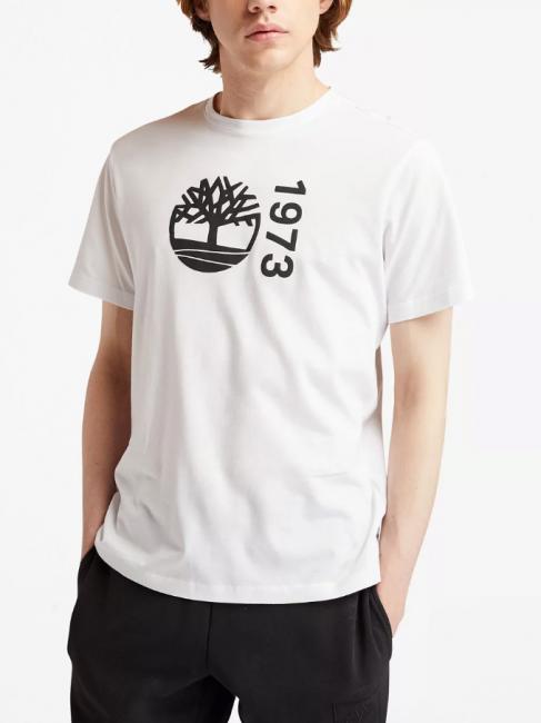 TIMBERLAND BRANDED  T-shirt in misto cotone white - T-shirt Uomo