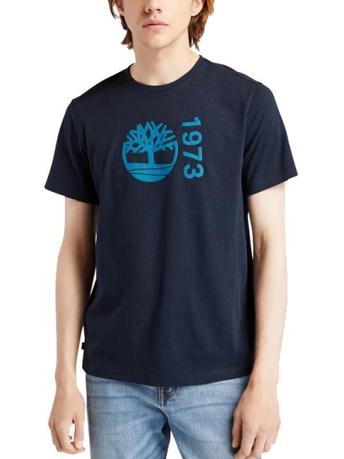 TIMBERLAND BRANDED  T-shirt in misto cotone dark sapphire - T-shirt Uomo