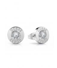 GUESS CLEAR CRYSTAL AND LOGO STUDS Orecchini SILVER - Orecchini - 1