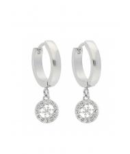 GUESS 4G CHARM AND CRYSTALS HUGGIES Orecchini SILVER - Orecchini - 1