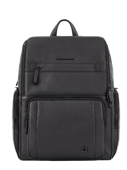 PIQUADRO CHARLIE Zaino porta PC 15,6", in pelle Nero - Zaini da lavoro porta PC