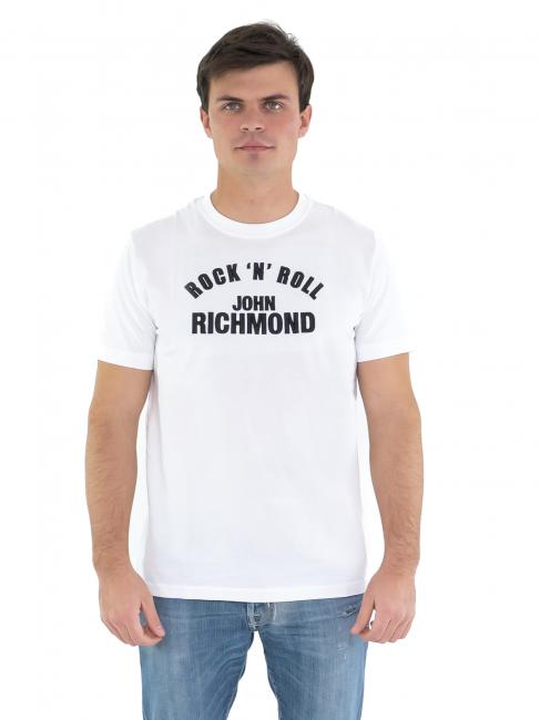 JOHN RICHMOND MIRRAX T-shirt con logo ricamato white optical - T-shirt Uomo