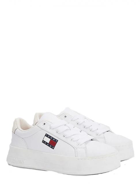 TOMMY HILFIGER TOMMY JEANS CITY  Sneakers a suola alta white - Scarpe Donna
