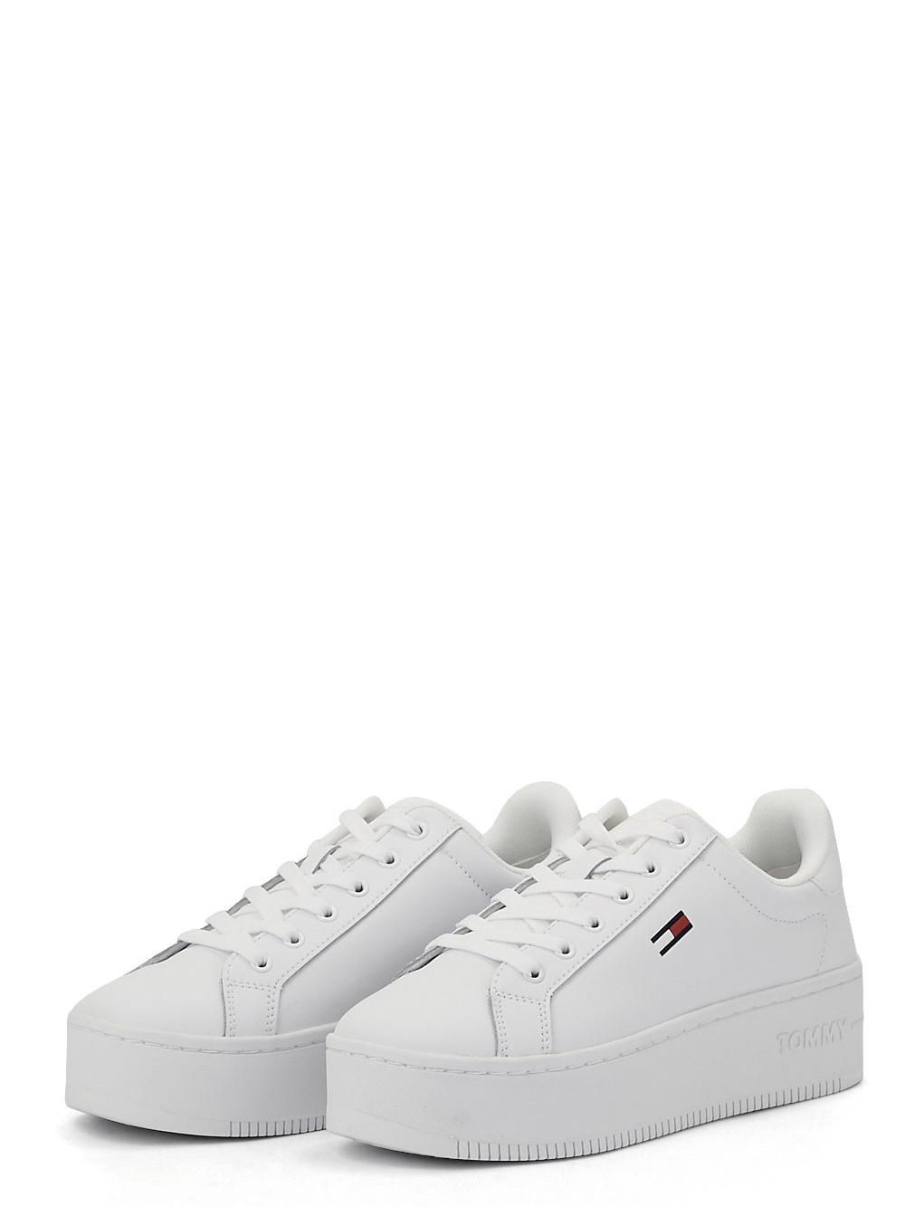 Tommy Hilfiger Tommy Jeans Flatform Sneakers Con Zeppa White - Acquista Le Sac Outlet!