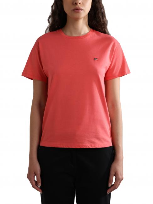 NAPAPIJRI SALIS SS W 2 T-shirt in cotone pink raspberry - T-shirt e Top Donna