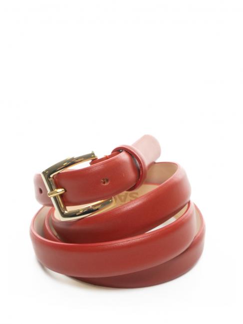 LESAC Cintura sottile in pelle liscia  tomato - Cinture