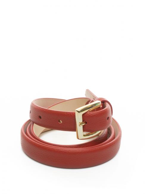 LESAC Cintura sottile in pelle palmellata  tomato - Cinture