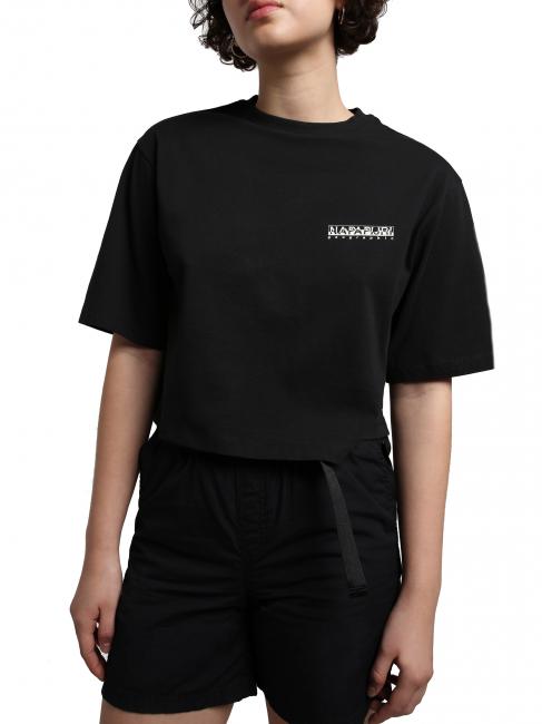 NAPAPIJRI S-VENY CROPPED T-shirt corta in cotone black 041 - T-shirt e Top Donna