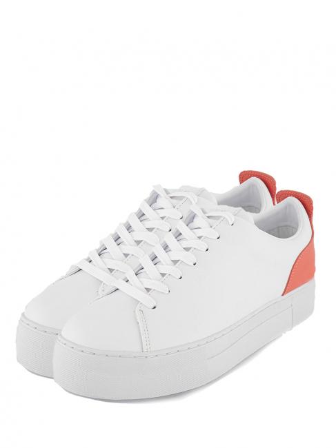 GUESS GIAA 5 Sneakers alte white orange - Scarpe Donna