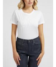GUESS AURELIA T-shirt in cotone con stampa purwhite - T-shirt e Top Donna - 1
