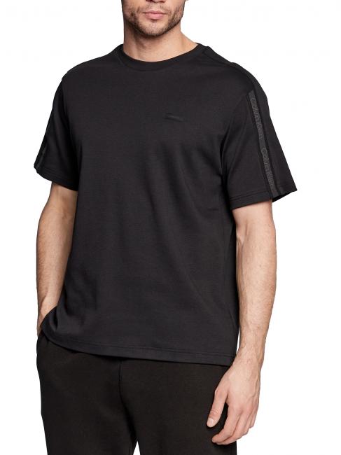 CALVIN KLEIN LOGO TAPE COMFORT T-shirt a maniche corte Ck Black - T-shirt Uomo