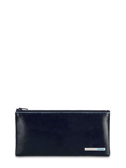 PIQUADRO BLUE SQUARE Portachiavi astuccio in pelle blu - Portachiavi