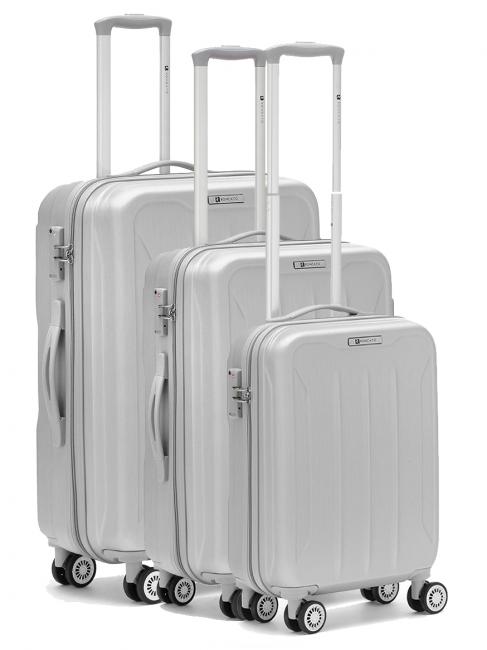 set R RONCATO flight set trolley ruote 55 66 76 cm tsa argento GRA  argento