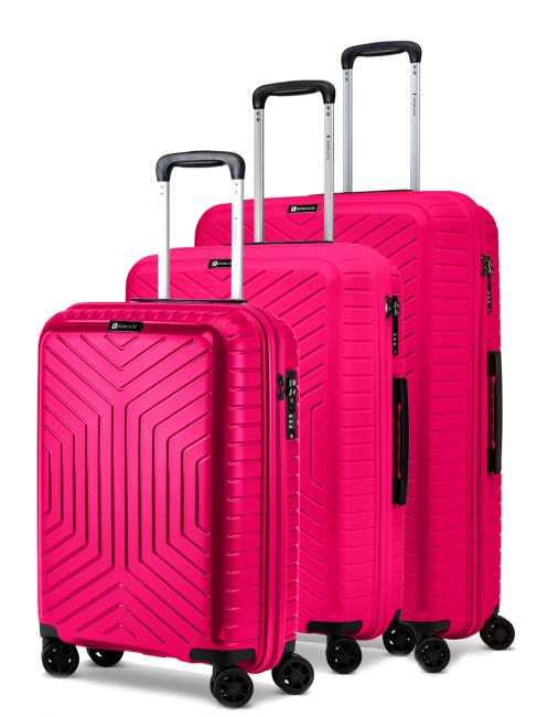 R RONCATO HEXA Set 3 trolley:cabin+medio+grande fuxia - Set Trolley