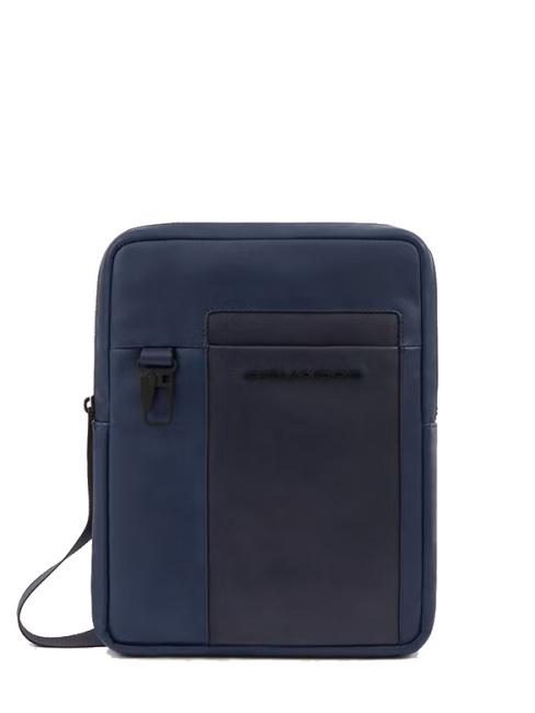 PIQUADRO FINN Borsello porta iPad, in pelle blu - Tracolle Uomo