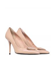 LOVE MOSCHINO Scarpa d&eacute;collet&eacute; alta in nappa  nude - Scarpe Donna - 1