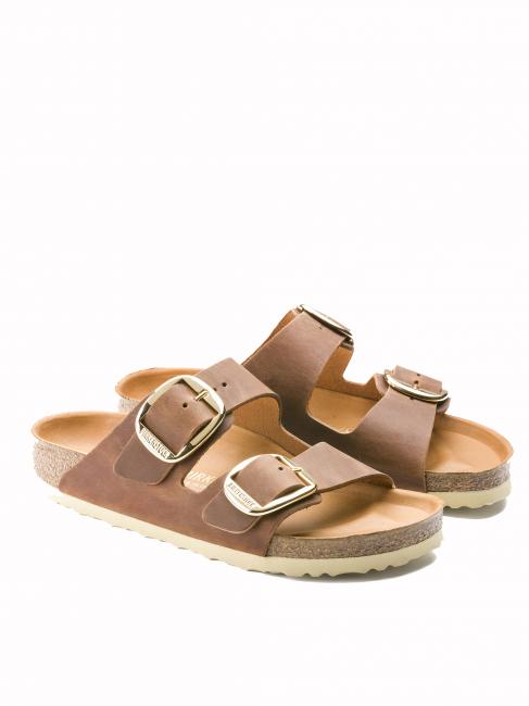 BIRKENSTOCK ARIZONA BIG BUCKLE Sandalo in pelle oliata cognac - Scarpe Unisex