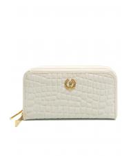 POLLINI COCCO LUX Portafoglio grande zip around avorio - Portafogli Donna - 1