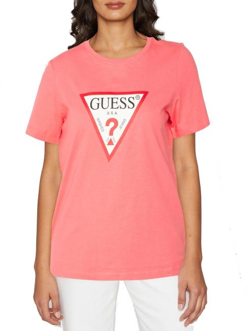 GUESS original tshirt T-shirt plastic pink - T-shirt e Top Donna