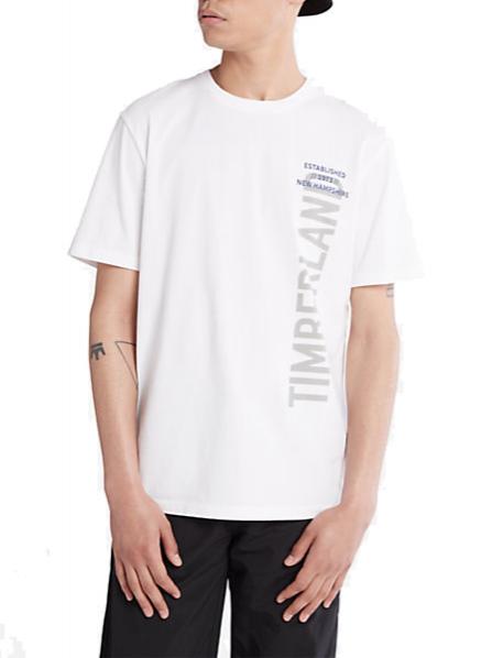 TIMBERLAND BRAND CARRIER T-shirt con grafica stampata white - T-shirt Uomo
