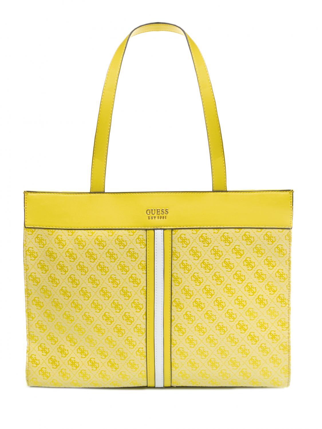 Guess Kasinta Shopping Bag A Spalla Yellow Acquista A Prezzi Outlet!