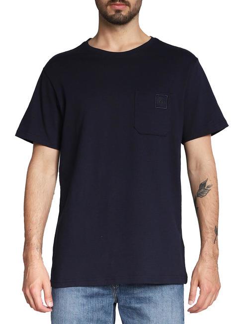 GUESS KIKI T-shirt taschino cotone smartblue - T-shirt Uomo