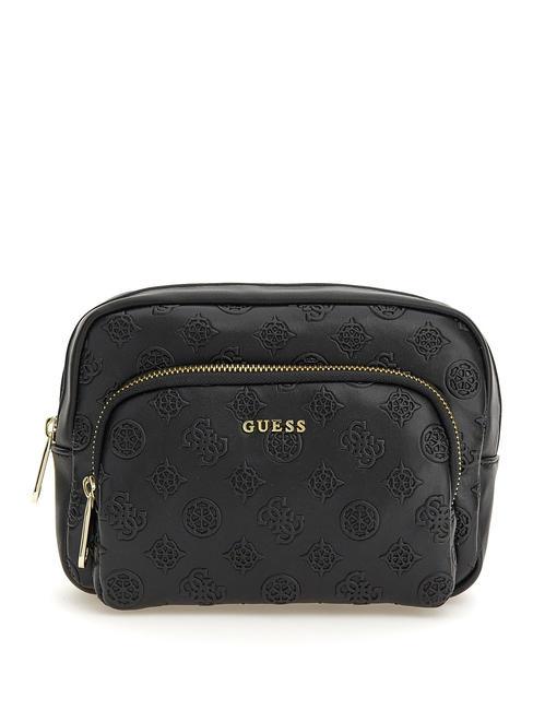GUESS 4G LOGO PEONY Trousse con tasca NERO - Bustine & Necessaire