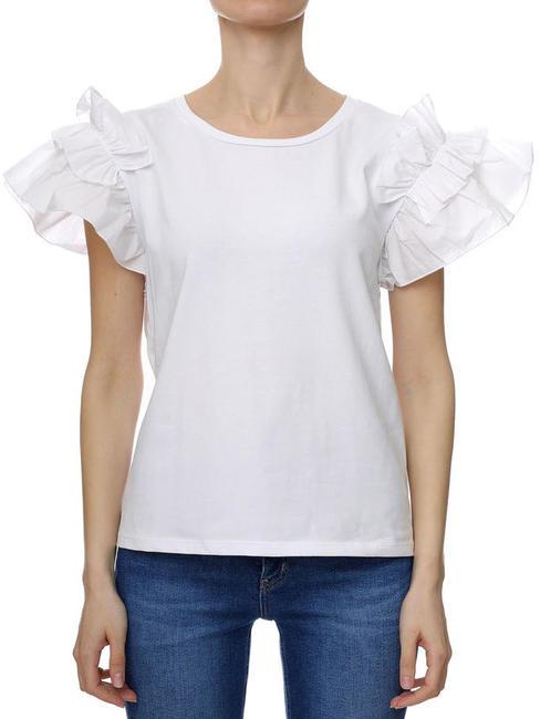 LIUJO T-shirt con rouches  Bianco/ottico - T-shirt e Top Donna