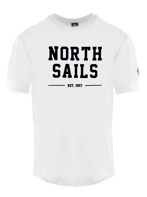 NORTH SAILS EST 1997 T-shirt in cotone bianco - T-shirt Uomo