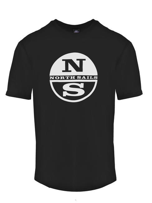 NORTH SAILS LOGO PRINT T-shirt in cotone nero - T-shirt Uomo