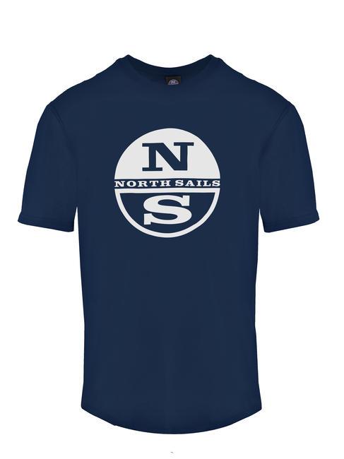 NORTH SAILS LOGO PRINT T-shirt in cotone blue navy - T-shirt Uomo