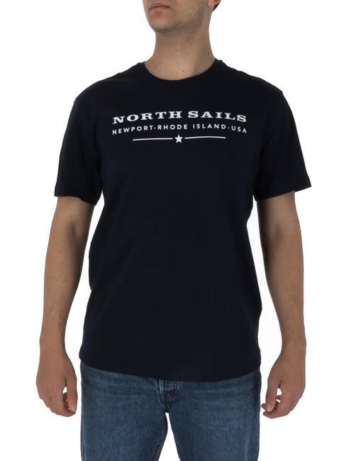 NORTH SAILS NEWPORT - RHODE ISLAND T-shirt in cotone nero - T-shirt Uomo