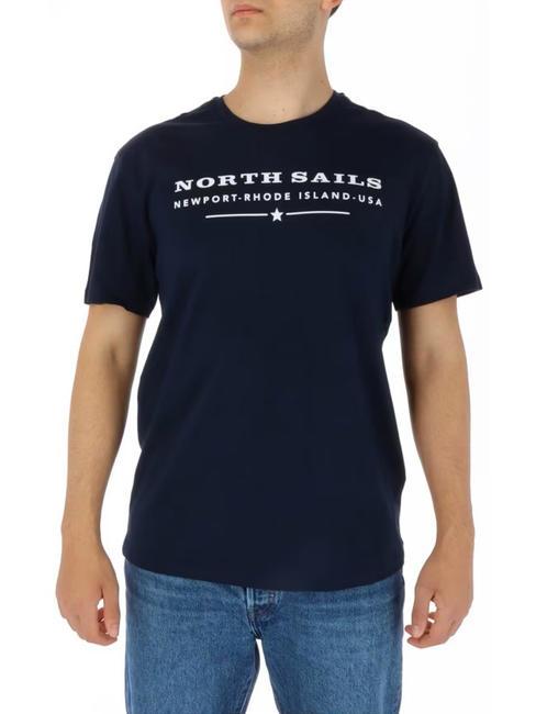 NORTH SAILS NEWPORT - RHODE ISLAND T-shirt in cotone blue navy - T-shirt Uomo