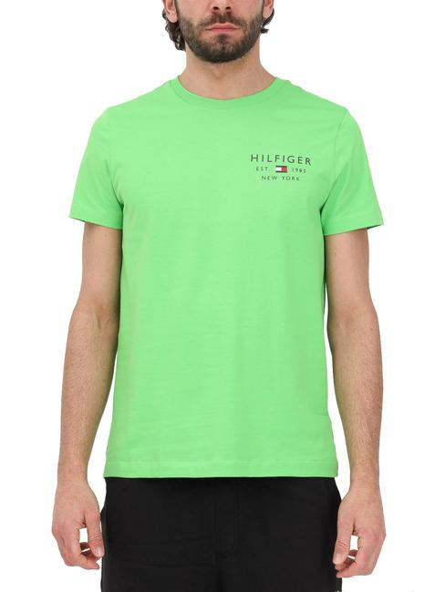 TOMMY HILFIGER BRAND LOVE SMALL LOGO T-shirt in cotone spring lime - T-shirt Uomo
