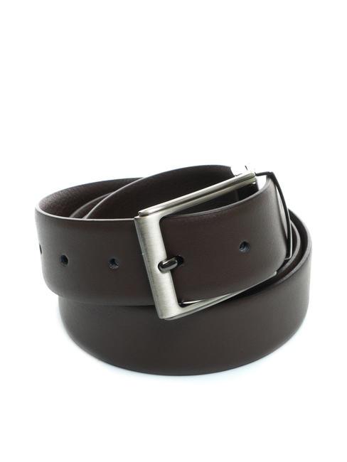 BIKKEMBERGS DOUBLE Cintura in pelle reversibile, accorciabile dark brown - Cinture