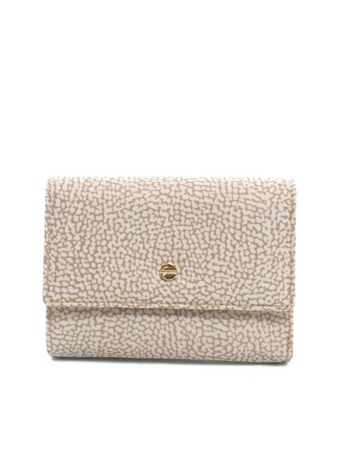 BORBONESE CLASSICA  Portafoglio medio con patta sabbia - Portafogli Donna
