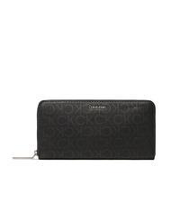 CALVIN KLEIN CK MUST EPI MONO Portafoglio grande zip around blackmono - Portafogli Donna - 1